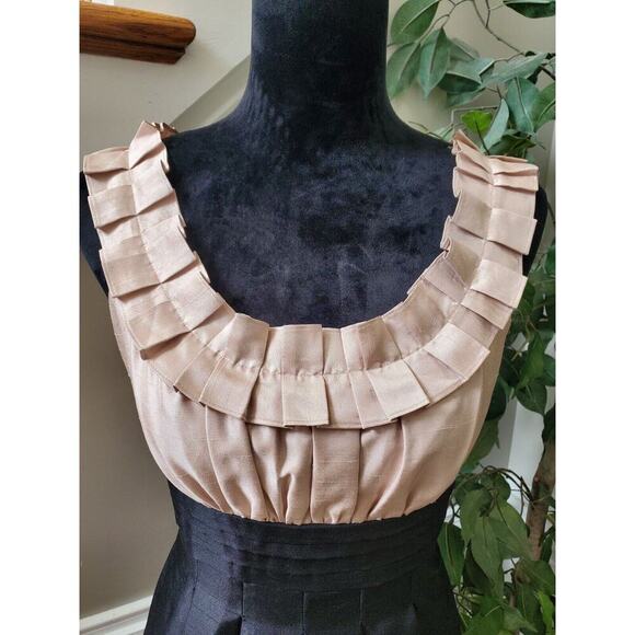 Jessica Howard Women's Black & Beige Round Neck Sleeveless Knee Length Dress 6P - Picture 5 of 13